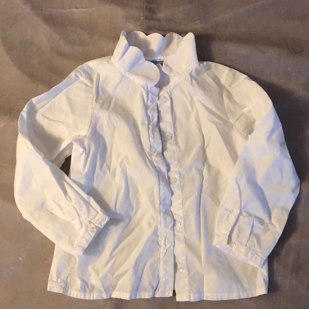 Jacadi girls scalloped dress shirt - size 4